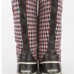 Sorel  tivoli high winter waterproof women’s plaid gingham knit boots size 6 Photo 2