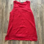 Outback Red  chiffon crochet eyelet overlay tank Photo 0