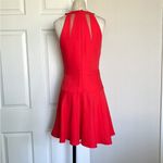 BCBGMAXAZRIA Halter Mesh Red Mini Dress Photo 5