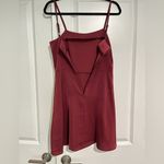 Francesca's  NWT Wine Red Silky Spaghetti Strap Mini Dress Photo 4