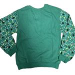 Elf Women's Kids Sweatshirt Smiling Is My Favorite Size Medium Green Christmas Photo 1
