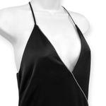 Halston Heritage | 6 | Evening Collection V-Neck Satin LBD Cocktail Slip Dress Photo 5