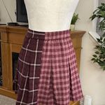 Hollister Purple Red Mini Skirt Ultra High Rise Size XS Color Block A Line Full Photo 3