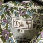 Mille Resort Wear Small Womens Hollie Shirt Dress Long Sleeve Mini Multi Floral White Photo 8