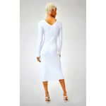 LITA By Ciara Icon Rib V Neck Cardigan Button Front Midi Dress Photo 1