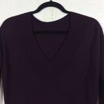 Eileen Fisher Maroon Knit Sweater Silky Tencel V-Neck Boxy Lightweight Photo 3