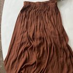 ZARA WOMAN Brown Flowy Lightweight Crinkle Effect Midi to Maxi Skirt Size Medium Photo 7