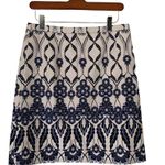 J.Crew Trellis Blue & White Floral Skirt - Size 2 Photo 2