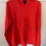 J Crew Collection Italian Cashmere Crewneck Sweater Bright Orange XL Photo 0