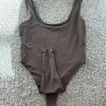 Pumiey Brown High Cut Bodysuit Photo 1