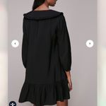 Whistles Emery Ruffle Collar Trapeze Mini Dress in Black Size 4 Photo 1
