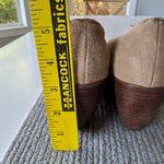 Vintage 90s Y2K Rampage Laurie Tan Brown Suede Peep Toe Wedges Sandals Shoes 7 Photo 8