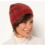 Barefoot Dreams NWT CozyChic Lite Confetti Beanie & Scarf Bundle OS Crimson Gift Photo 2