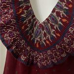 Elegant Burgundy Halter Dress with Ruffle Details Red Size 10 Photo 5