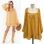 Show Me Your Mumu Briar Mini Dress Golden Yellow Polka Dot Size XS Photo 1