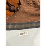 MINE Brown Floral Babydoll Dress Small Ruffled S Women’s Beige Photo 9