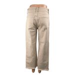 Just Black Denim JBD Womens Beige High Rise Frayed Hem Wide Leg Denim Jeans 27 Photo 1