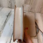 Dagne Dover Grey Pebbled Leather Crossbody Bag Rose Gold Hardware Photo 6