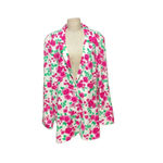 For Love & Lemons For Love & Lemons Tanner Boyfriend Blazer In Pink Floral Plus Size 1X Photo 2
