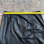 Free People  Black Faux Suede Mini Skirt Size L Photo 3