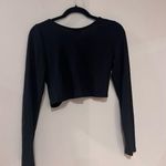 Wild Fable Black Long Sleeve Crop Twist Top NWT Photo 1