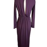 ASOS NWT  plunge cut out slinky maxi dress purple Sz 4 petite Photo 6