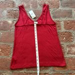 CAbi NWT Busy Tank #4381 Autumnal Firebrick Red Size Small Wide Straps Slim Fit Photo 10