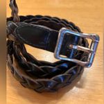The Limited  Black Braided Leather Belt vintage size M coastal cowgirl Photo 0