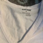 Garage  white ribbed cropped v neck Photo 1
