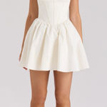 House Of CB  Kristiana corset mini dress cream strapless minidress NWOT S Photo 0
