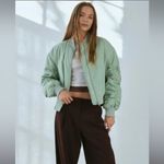 BDG UO  Charlie Barrel Sleeve Bomber Jacket in Green Photo 1