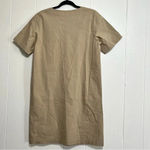 Gerard Darel  Khaki Tan Shirt Dress Lace Up Front Cotton 38 M Medium Lagenlook Photo 2
