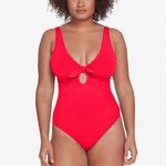 Robin Piccone AVA KNOT UNDERWIRE ONE PIECE, size 4, Firey Red, $178 Photo 3