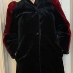 Borg vintage faux fur sleeve jacket Black Size L Photo 3
