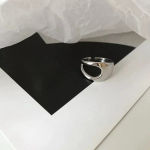 Boutique NEW Polished 18k White Gold Geometric‎ Ring Photo 7