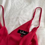 Lulus  Manhattan Moment Berry Pink Ruffled Midi Wrap Dress Size S Photo 3