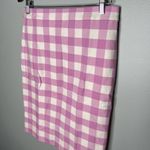 J.Crew Multicolor No. 2 Pencil In Giant Gingham Peony Pink Lavender Skirt sz 2 Photo 2