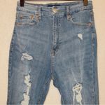 Aeropostale  Medium Wash Denim Curvy Super High Rise Distressed Jegging Jeans 8R Photo 1