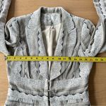 Alberto Makali Vintage 90s Blazer Jacket Women’s 4 USA MADE Grey/White Brocade Photo 10