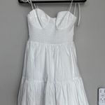 Staud Landry Smocked Bustier Minidress Size Medium White Photo 1
