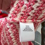 WAYF  Open Knit Stripe Crewneck Sweater White Pink Photo 12