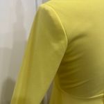 Vintage 1970s Victorian Edwardian Revival Yellow Lace Neck Maxi Dress Costume XS Photo 12