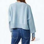 Free People Easy Street Crop Pullover Sweater Blue Size L Photo 1