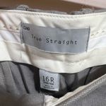 Gap  16 Gray Outseam Stripe Stretch True Straight Dress Pants Photo 5