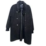 CAbi Women's Black Faux Suede Lining Teddy Bear Sherpa Overcoat Size Large 4622 Photo 2