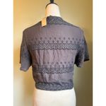 American Eagle  Tie Cardigan eyelet  Embroidered L XL boho fairy Y2K cottageCore Photo 1