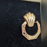 14k yellow gold door knocker earrings Photo 4