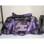 Emotional Baggage Purple And Black Duffle Travel Bag Skull Photo 8