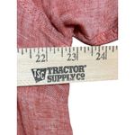 Garnet Hill Linen Tunic Top Women's Size Large Long Sleeve Button Front Coral Photo 5