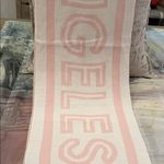 Guess NWT  Los Angeles Blush Pink and Cream Scarf Photo 3